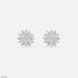 Starflower Glow Earrings 14K White Gold