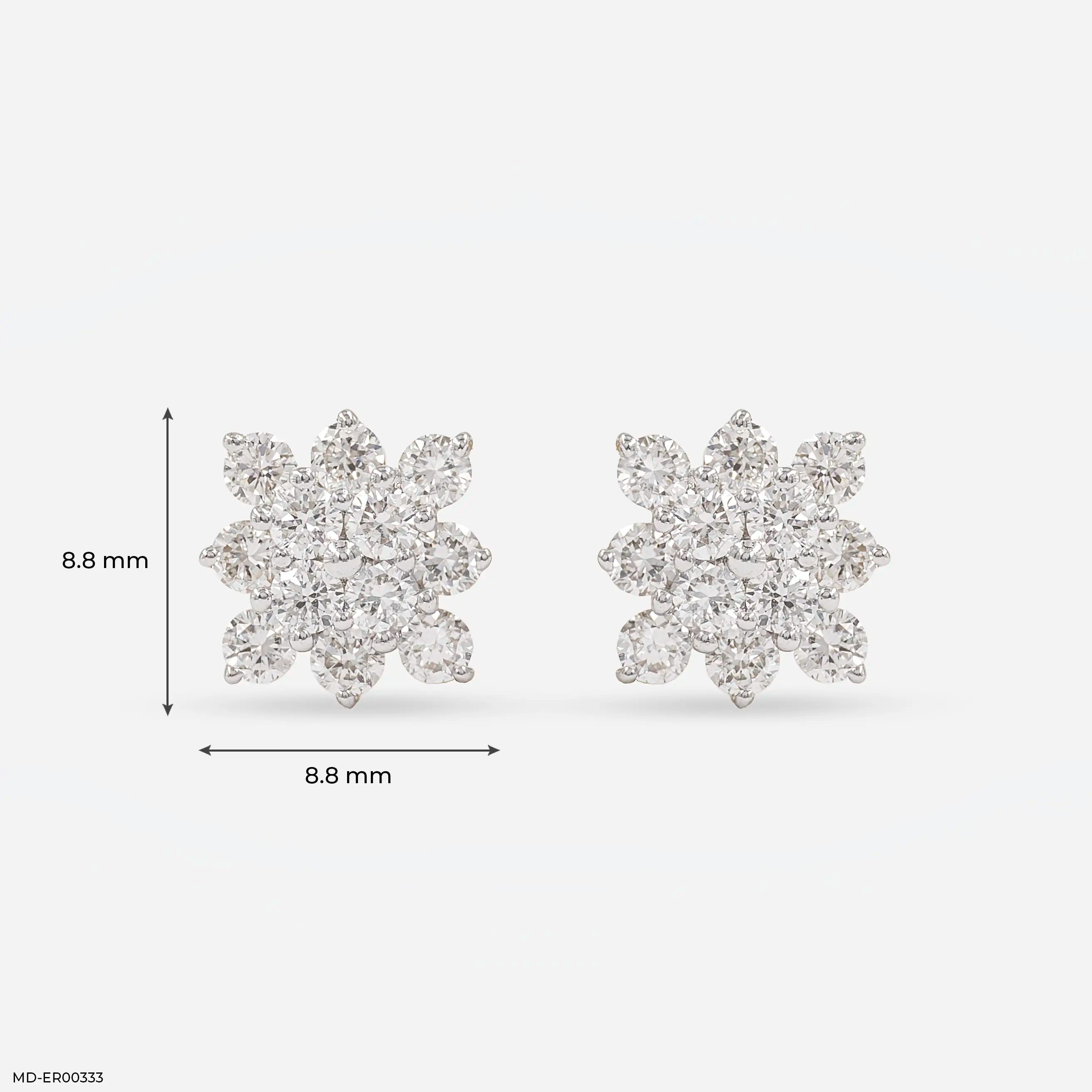 0.5 Carat Cosmic Bloom Lab Diamond Studs 14K Yellow Gold