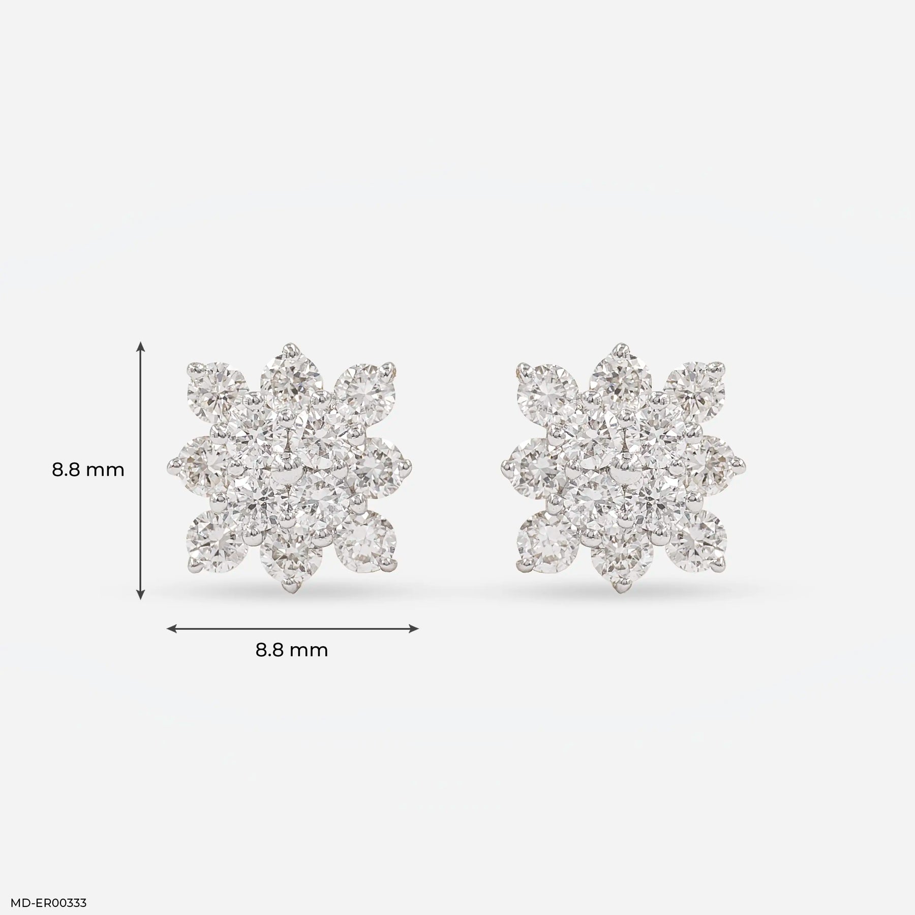 0.5 Carat Cosmic Bloom Lab Diamond Studs 14K Yellow Gold