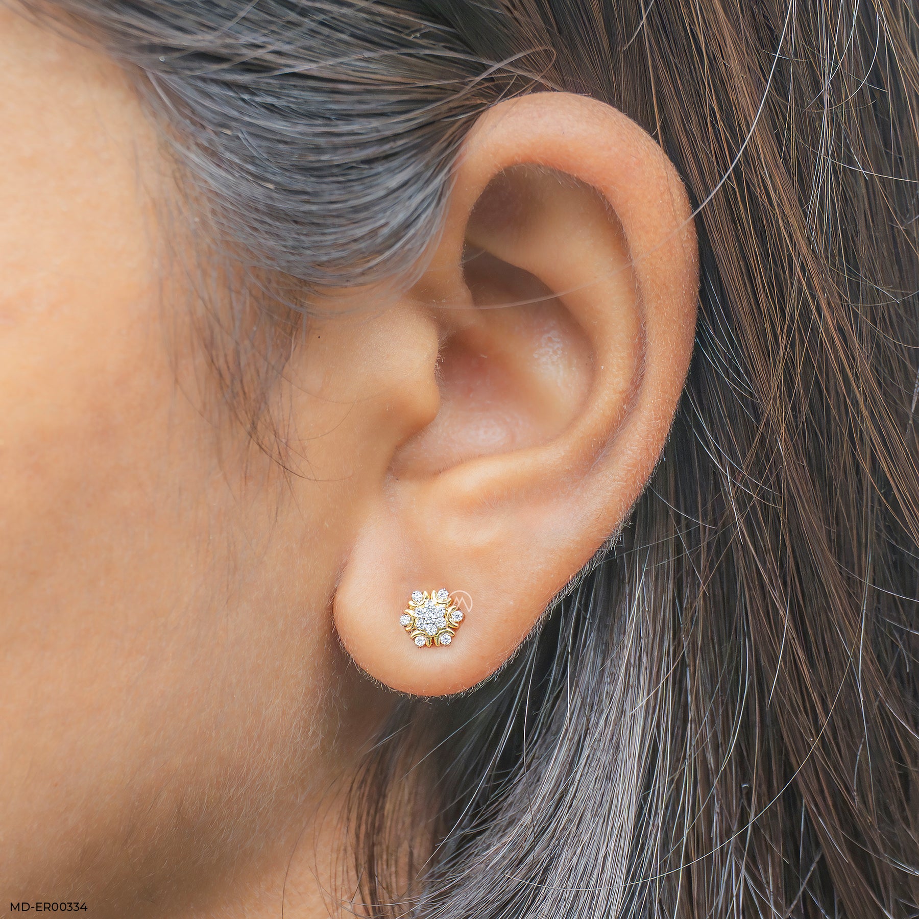 Sunlit Bloom Studs 14K Rose Gold