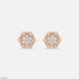 Sunlit Bloom Studs 14K White Gold