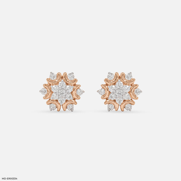 Sunlit Bloom Studs 18K Rose Gold