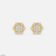 Sunlit Bloom Studs 9K Yellow Gold
