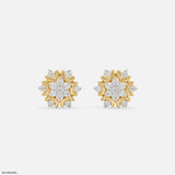 Sunlit Bloom Studs 14K White Gold