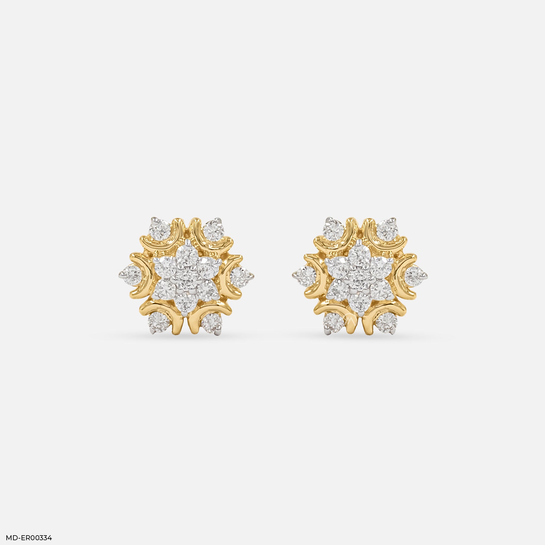 Sunlit Bloom Studs 14K Rose Gold