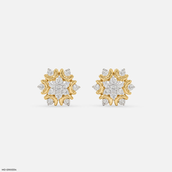 Sunlit Bloom Studs 14K Yellow Gold