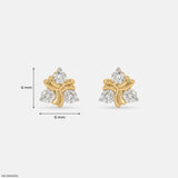 0.15 Carat Trinity Sparkle Lab Diamond Studs 14K Rose Gold