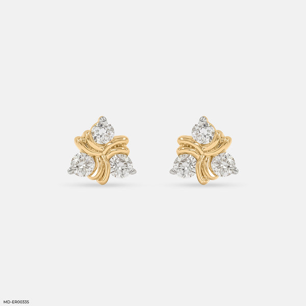 Tiny Twirl Earrings 18K Yellow Gold