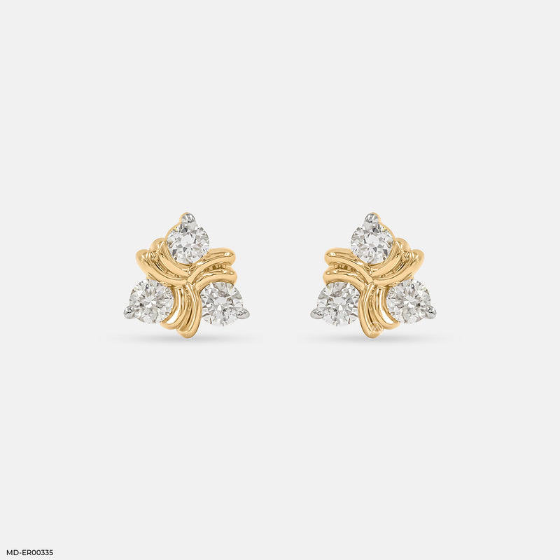 Tiny Twirl Earrings 14K Yellow Gold