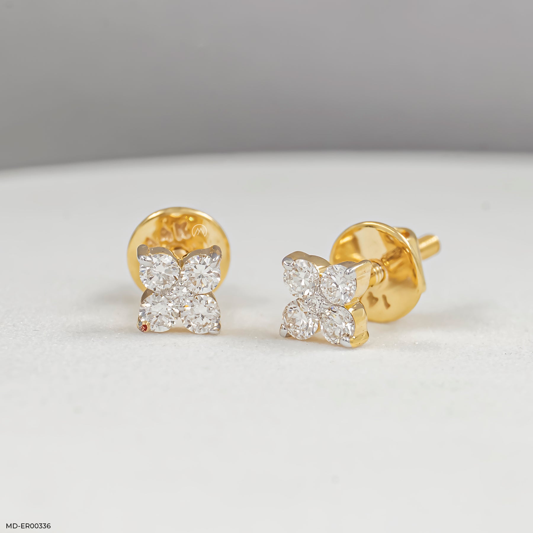 Mini Spark Earrings 14K White Gold