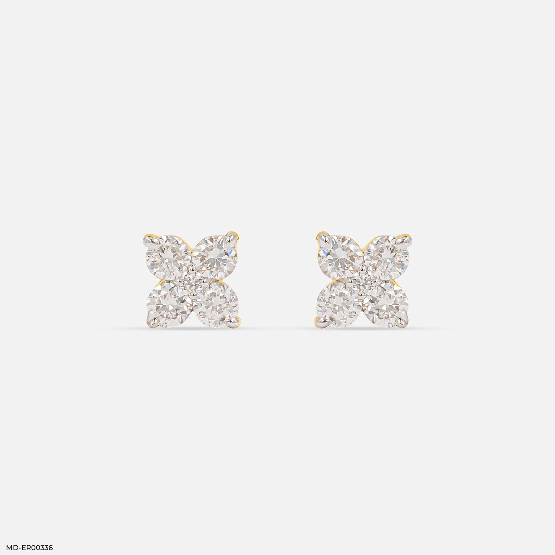 Mini Spark Earrings 14K White Gold