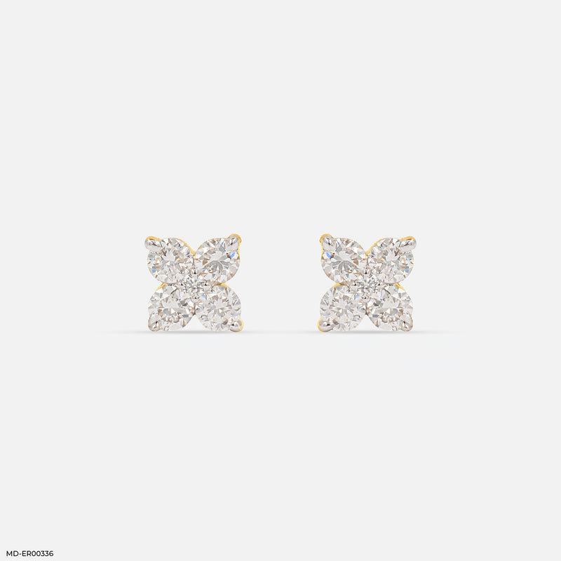 Mini Spark Earrings 14K Yellow Gold
