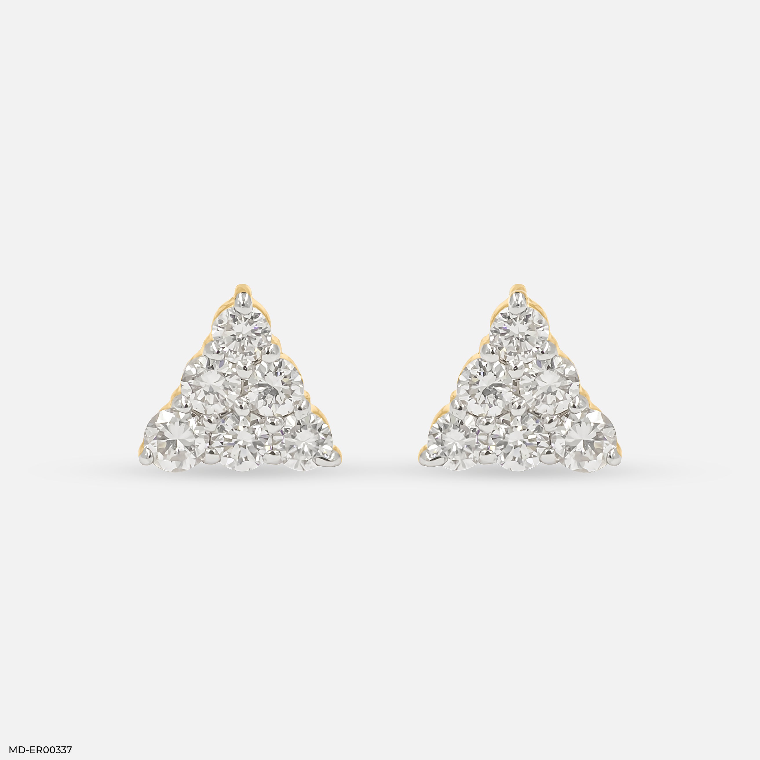 0.35 Carat Aurora Diamond Triangle Lab Diamond Studs