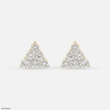Sparkling Trio Earrings 14K Yellow Gold