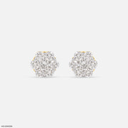 0.4 Carat Floral Radiance Lab Diamond Studs 14K Yellow Gold