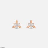 Golden Trio Earrings 14K White Gold