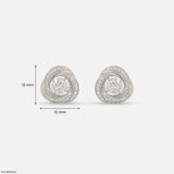 1.35 Carat Stellar Whirlwind Lab Diamond Studs 14K White Gold