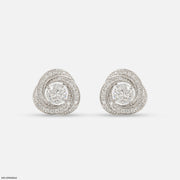 1.35 Carat Stellar Whirlwind Lab Diamond Studs 14K White Gold