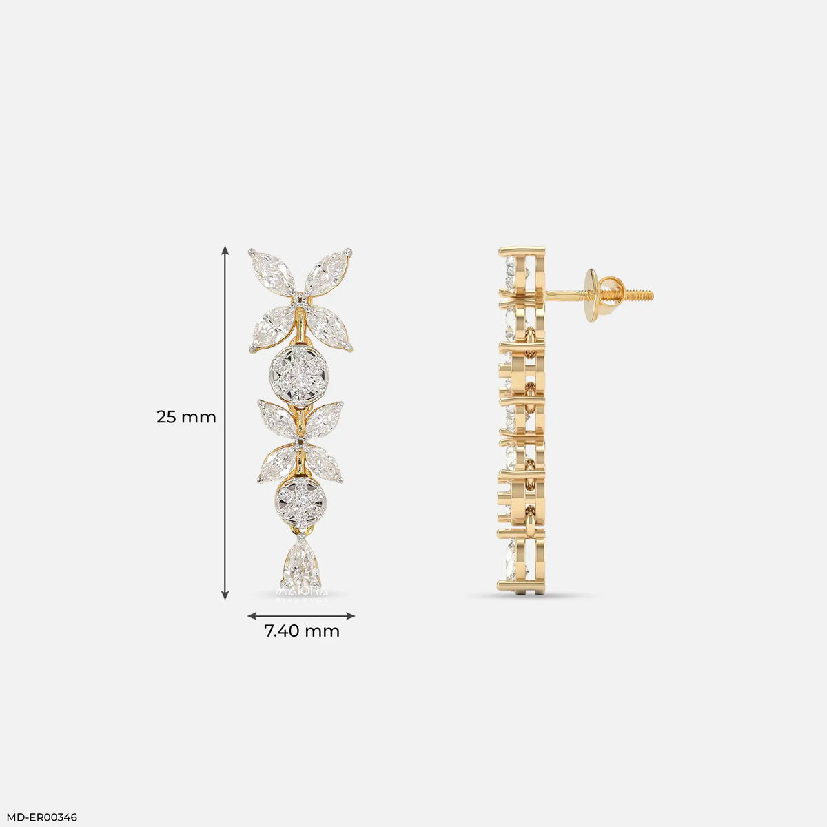 Sparkle Flora Diamond Earrings
