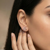 0.20 Carat Celestial Spiral Diamond Earrings 9K Rose Gold