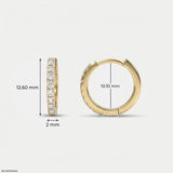 0.25 Carat Round Embrace Solitaire Diamond Stud 9K Yellow Gold