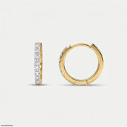 0.25 Carat Round Embrace Solitaire Diamond Stud 9K Yellow Gold