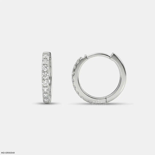 0.25 Carat Heart’s Embrace Solitaire Diamond Stud 9K White Gold