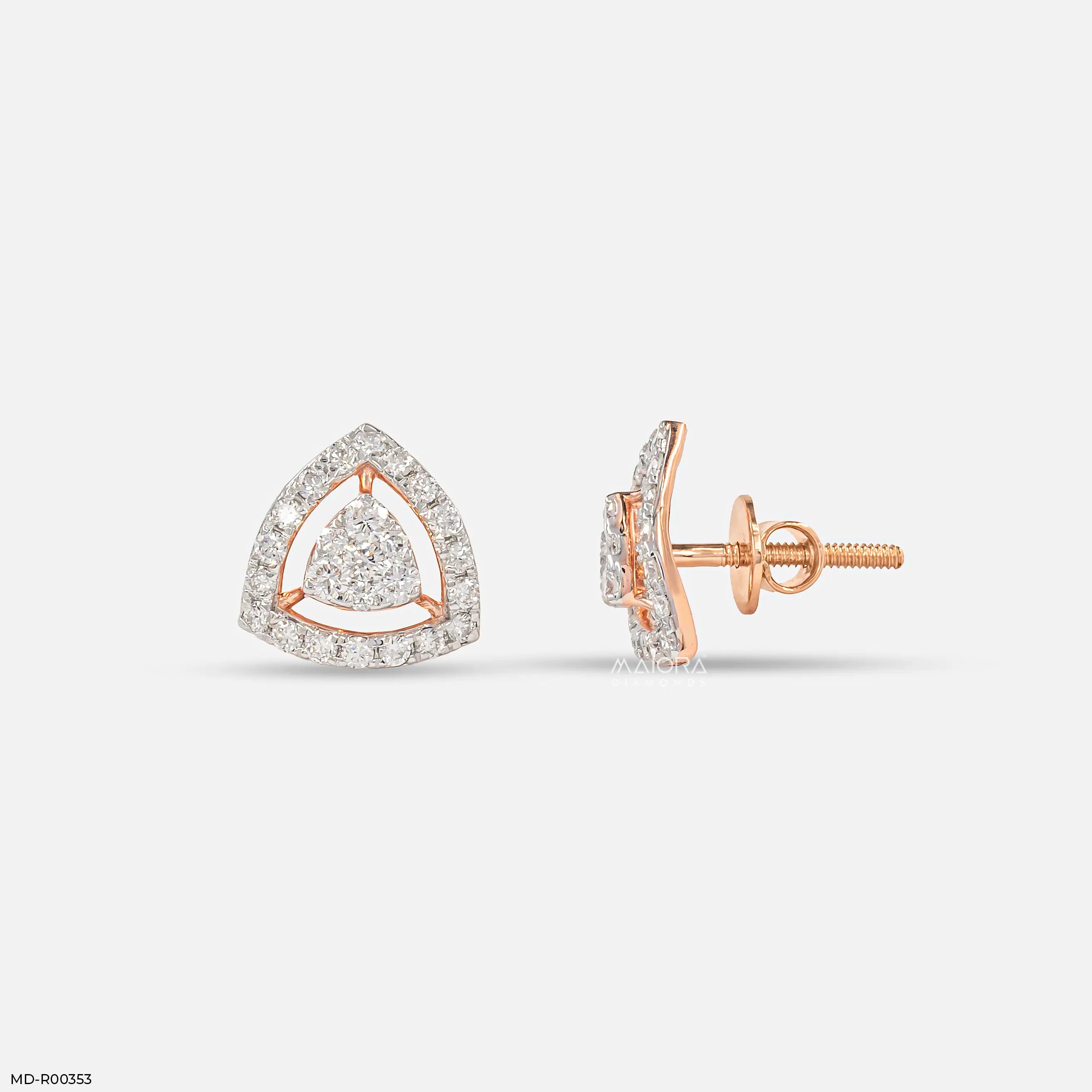 0.65 Carat TriGrace Lab Diamond Studs