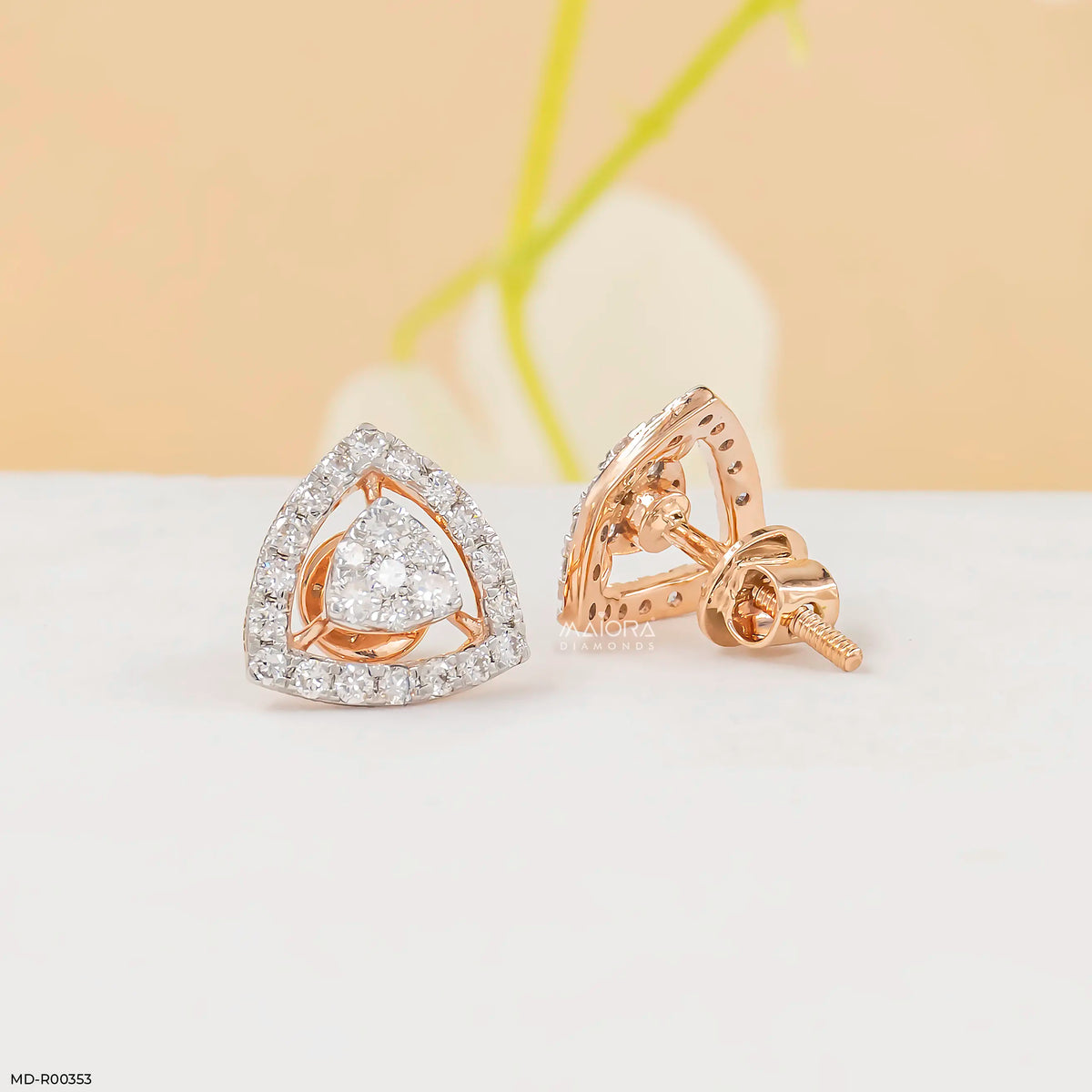 0.65 Carat TriGrace Lab Diamond Studs