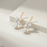2.95 Multi Fancy Shape Detachable Diamond Earrings 14K Yellow Gold