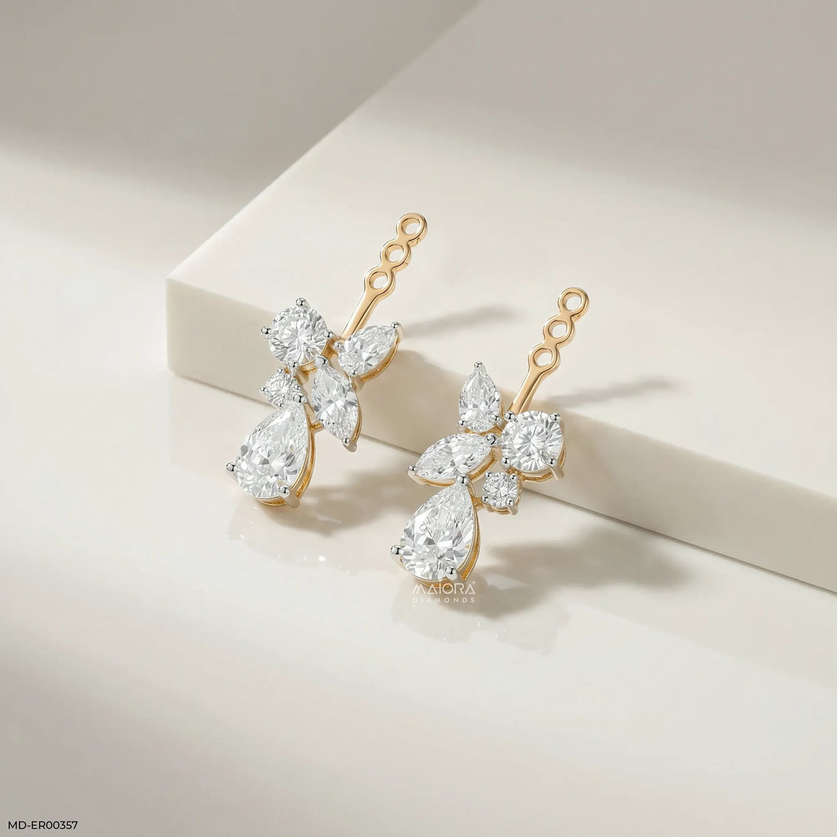 2.95 Multi Fancy Shape Detachable Diamond Earrings