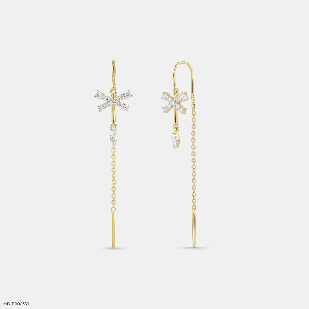 Fly Flutter Sui Dhaga Diamond Earrings
