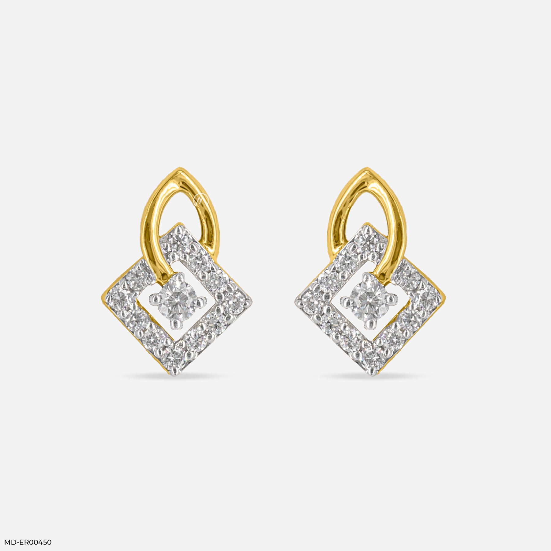 0.30 Carat Whispering Statement Lab Diamond Earrings 18K Yellow Gold