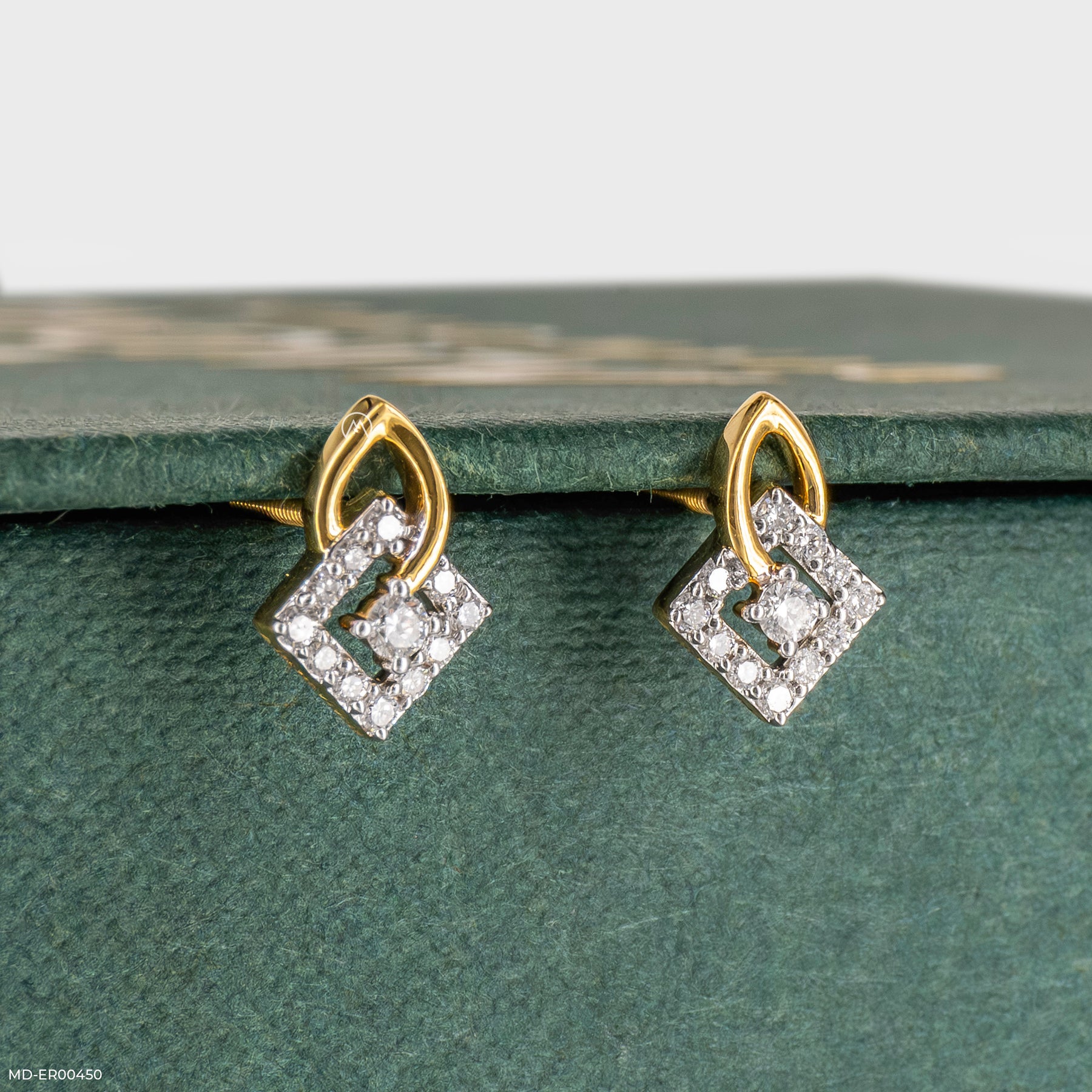0.30 Carat Whispering Statement Lab Diamond Earrings 18K Yellow Gold