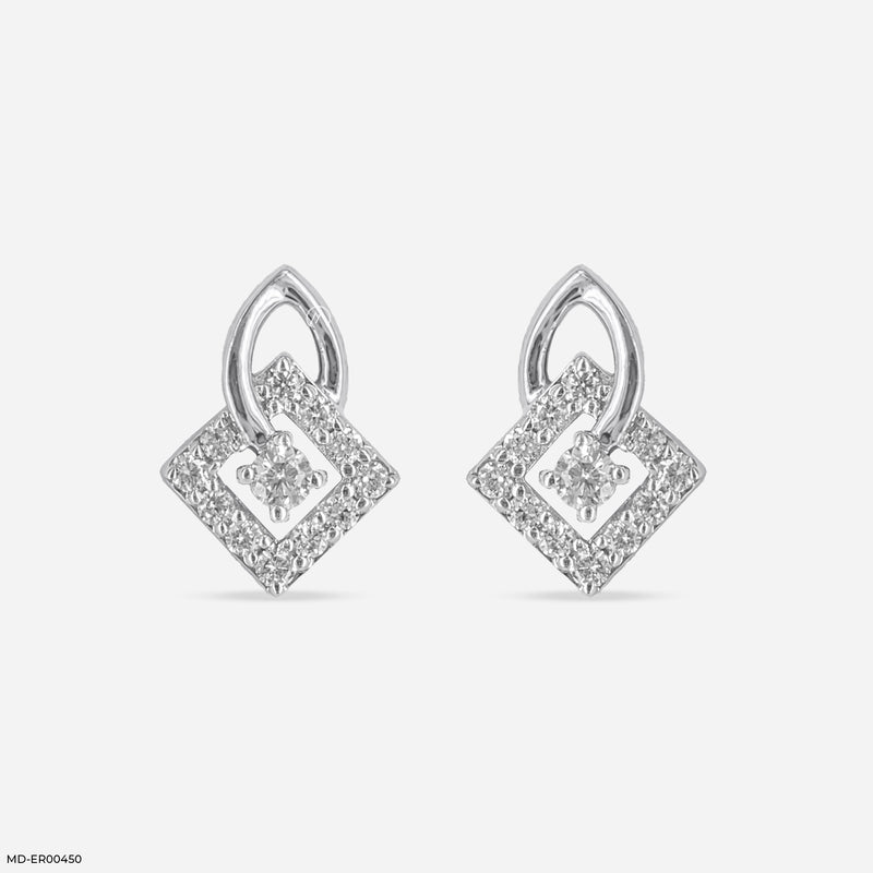 Whispering Statement Diamond Earrings 18K Yellow Gold