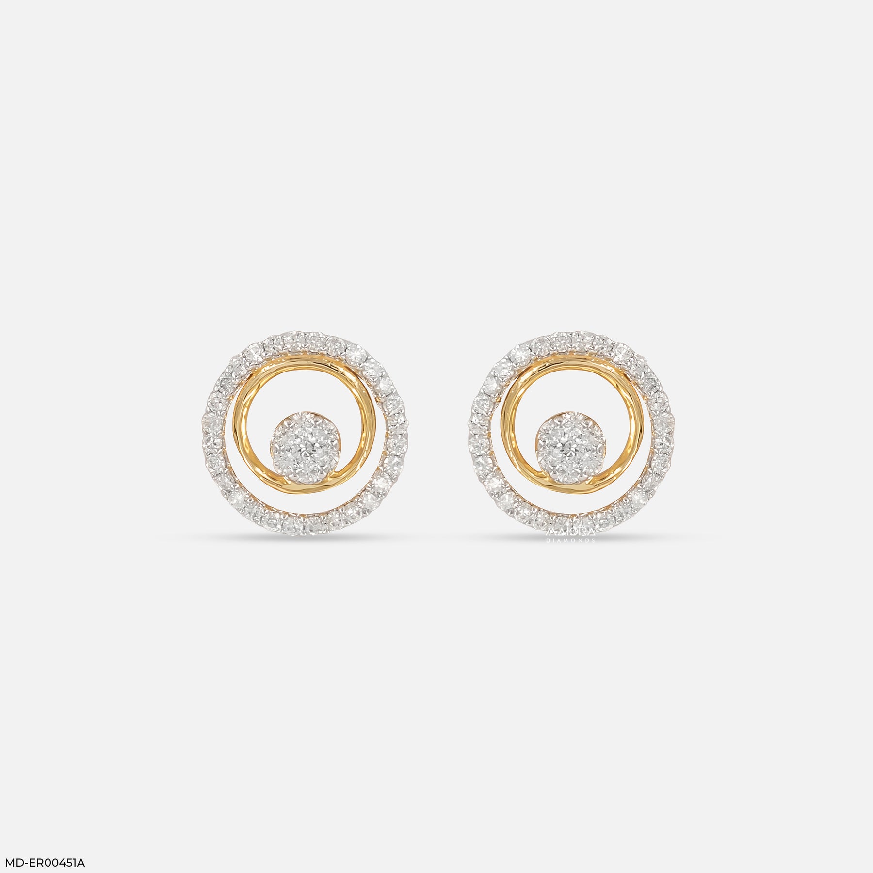 0.35 Carat Pure Magic Diamond Earrings 14K Yellow Gold