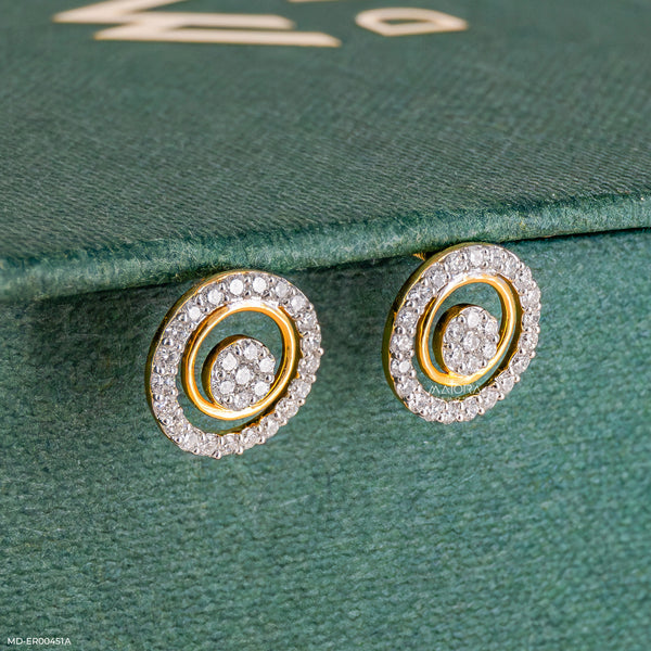 0.35 Carat Pure Magic Diamond Earrings 14K Yellow Gold