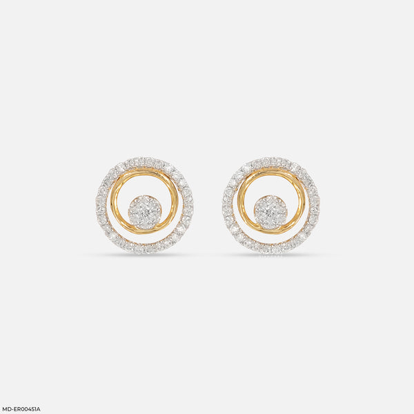 0.35 Carat Pure Magic Diamond Earrings 14K Yellow Gold