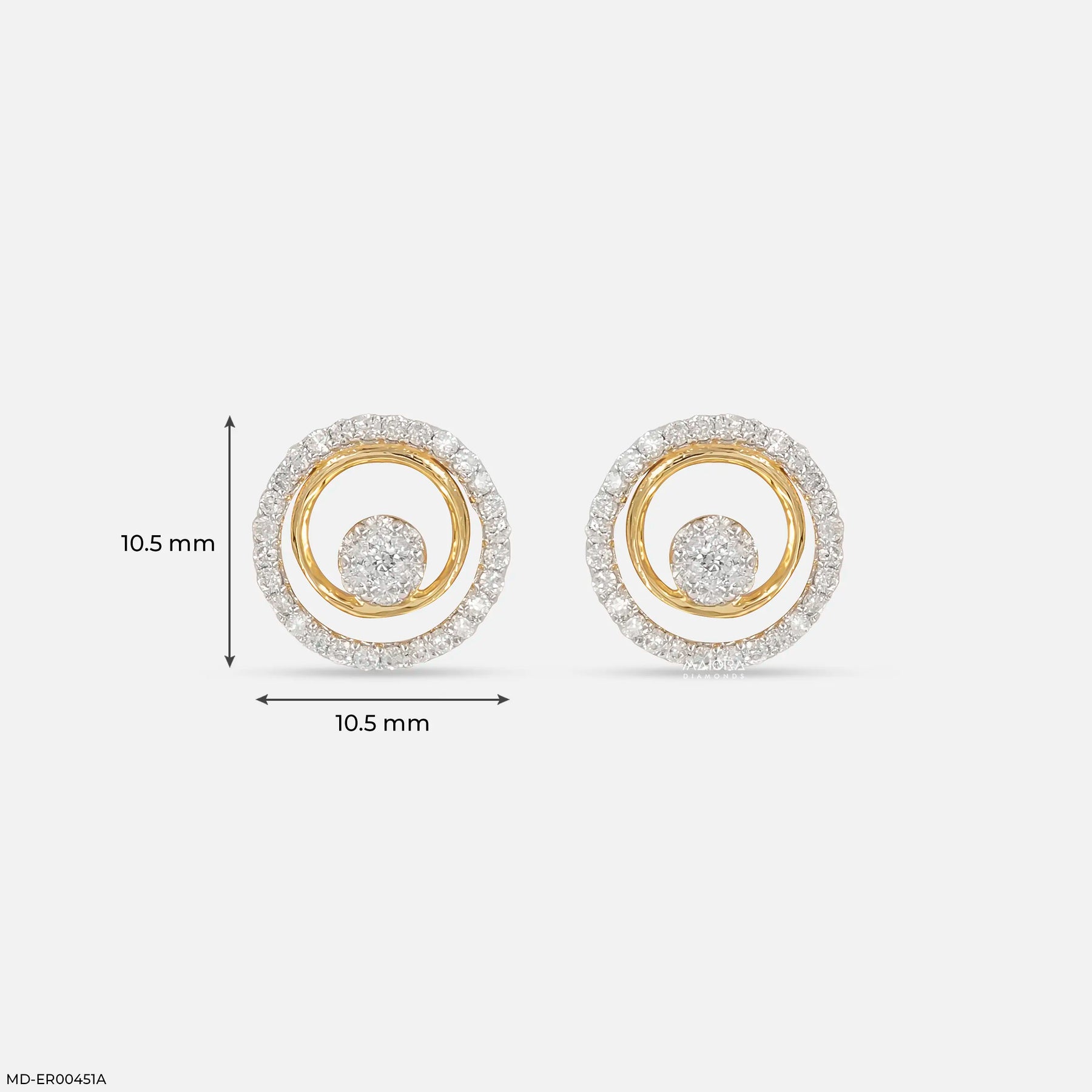 0.35 Carat Pure Magic Diamond Earrings 14K Yellow Gold