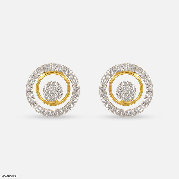 Pure Magic Diamond Earrings 14K Yellow Gold