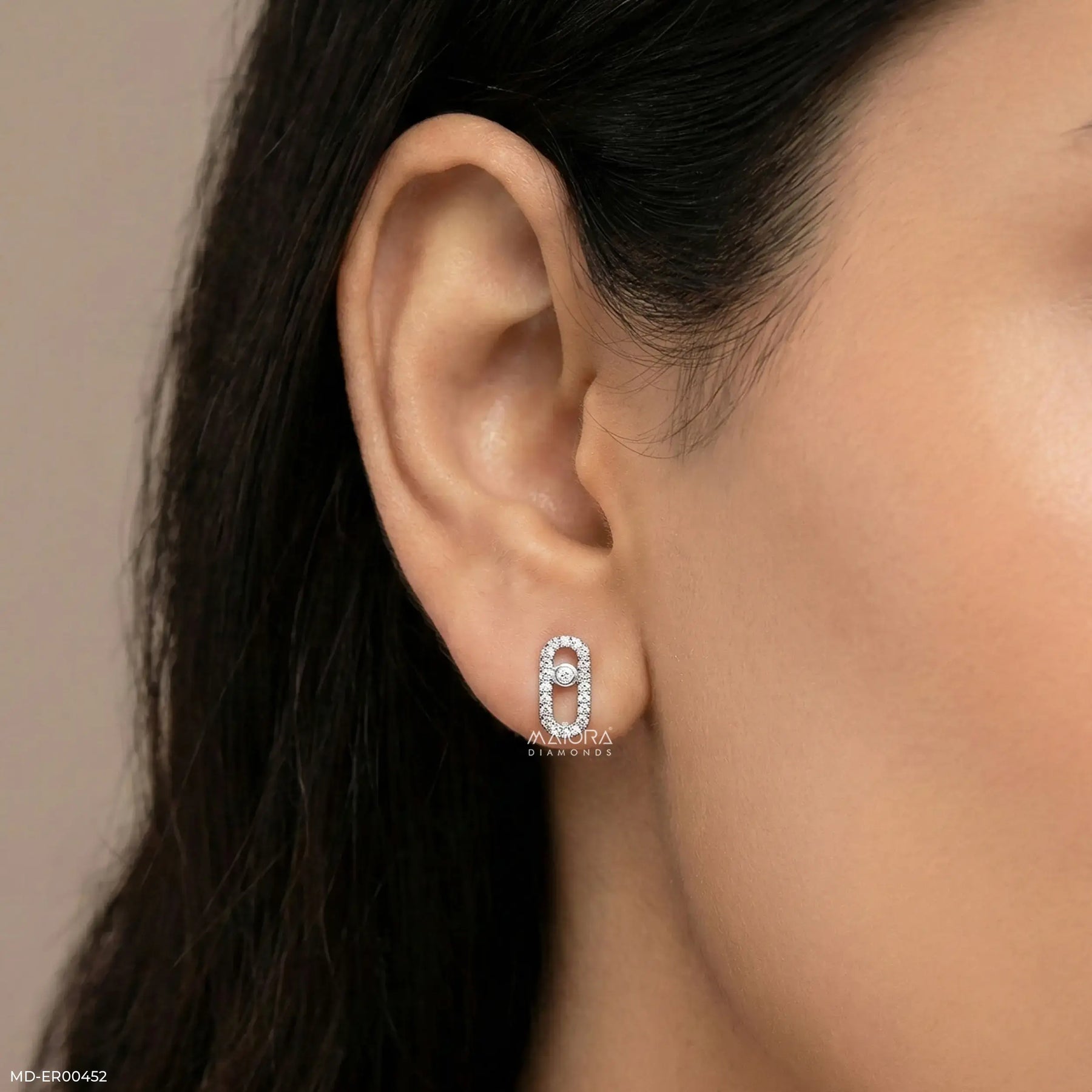 0.35 Carat Diamond Link Lab Diamond Studs 14K Yellow Gold