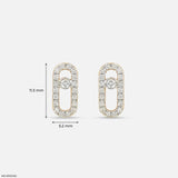 0.35 Carat Diamond Link Lab Diamond Studs 14K Yellow Gold