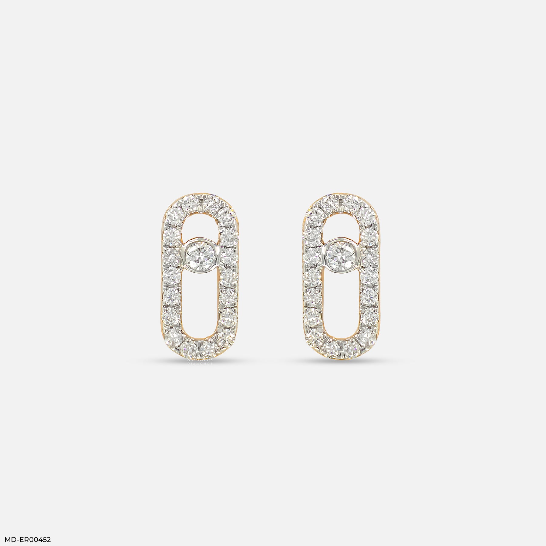0.35 Carat Diamond Link Lab Diamond Studs 14K Yellow Gold