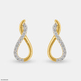 Enigma Diamond Earrings 14K Yellow Gold