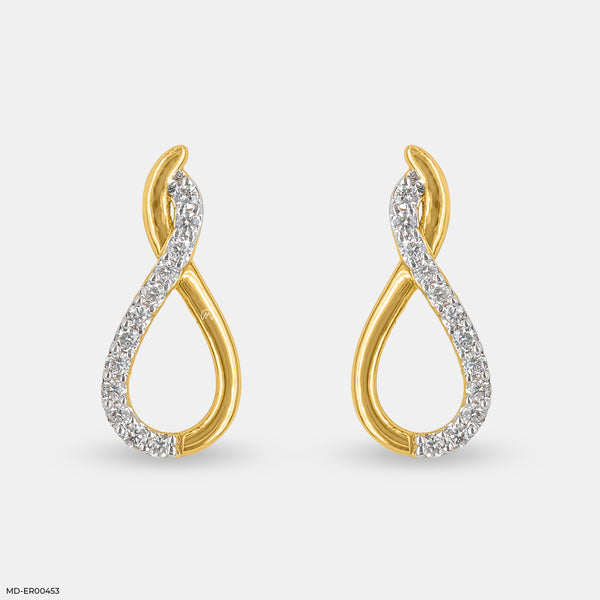 Enigma Diamond Earrings 14K Yellow Gold