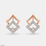 Work Wear Diamond Earrings 14K Rose Gold