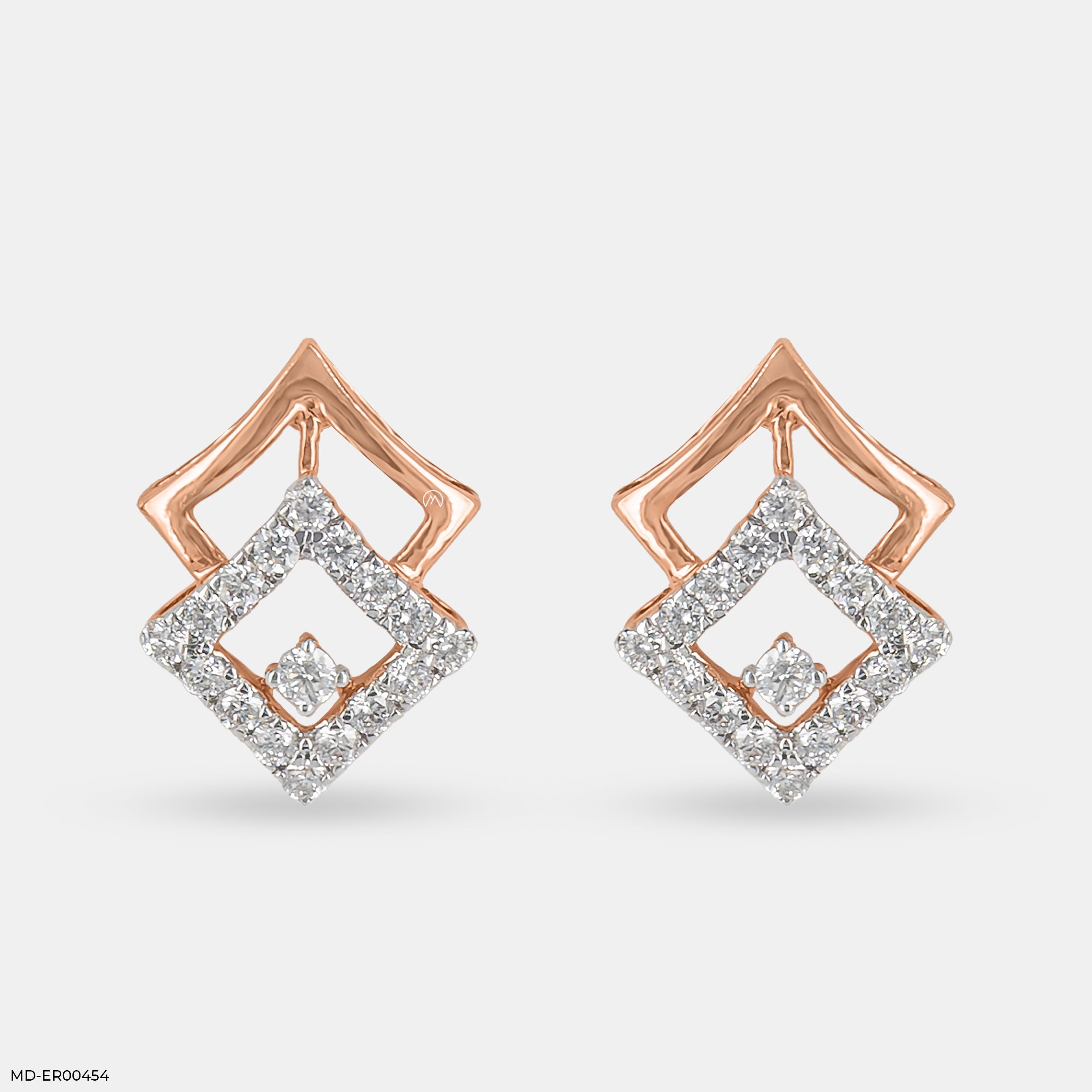 Classic Studs Earrings 9K Rose Gold