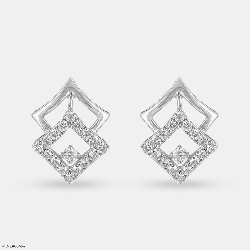 Classic Diamond Stud Earrings 14K Rose Gold