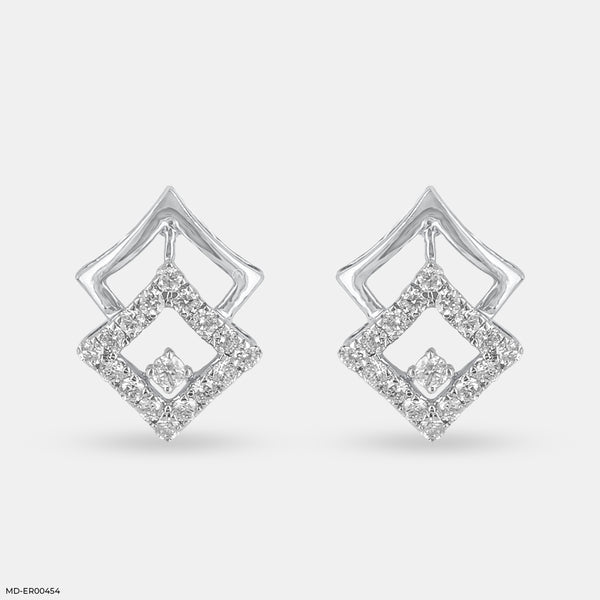 Classic Studs Earrings 14K White Gold