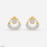 Chic Diamond Earrings 18K Yellow Gold